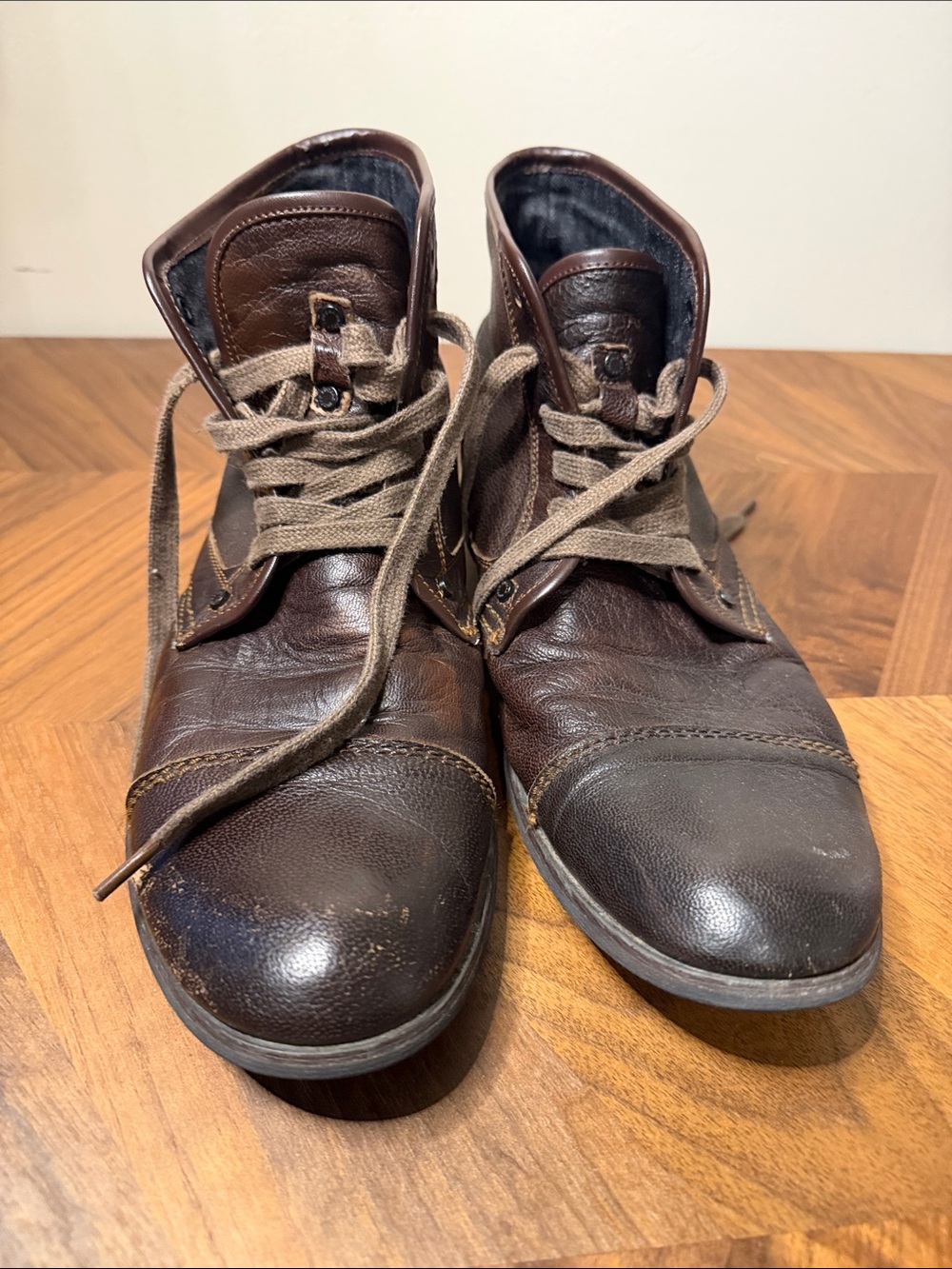 Mens Vintage Rudsak Leather Boots Ox Blood Colour Size US 8 Eur 41